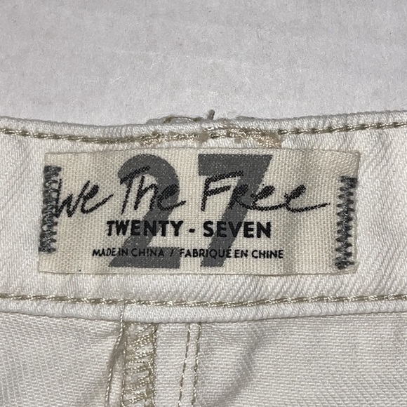 We the Free by Free People White Raw Hem Mid Rise Jean Mini Skirt - Picture 8 of 14